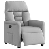 Fauteuil inclinable électrique gris nuage tissu