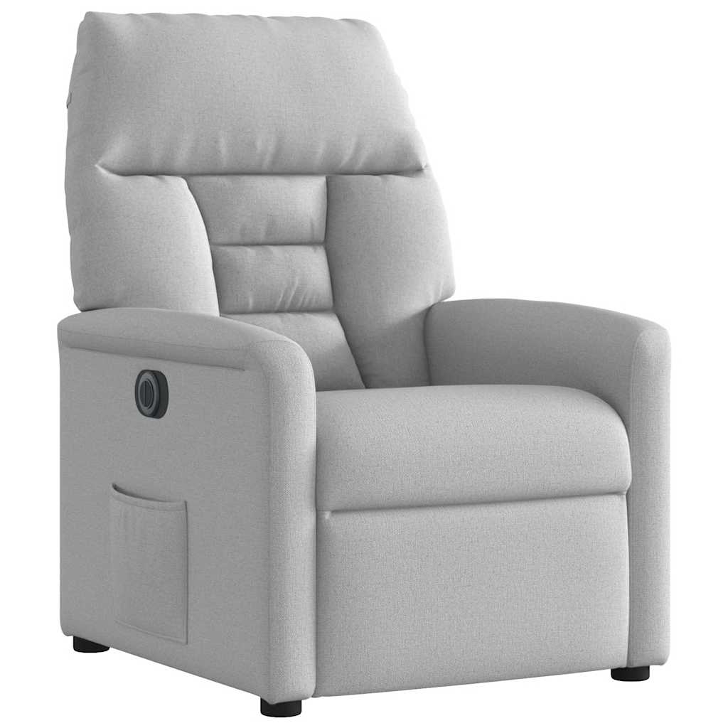 Fauteuil inclinable électrique gris nuage tissu