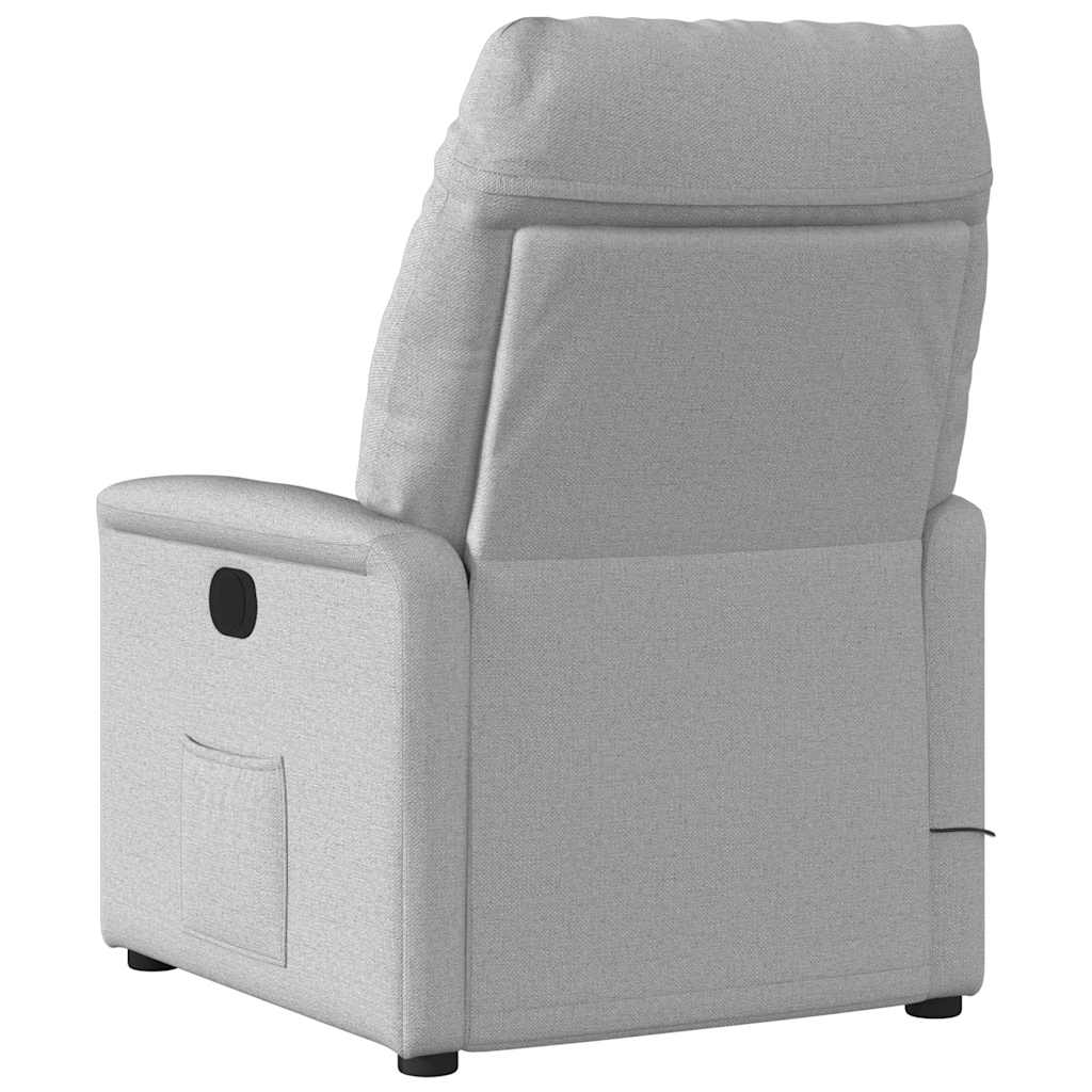 Fauteuil inclinable électrique gris nuage tissu
