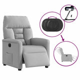 Fauteuil inclinable électrique gris nuage tissu