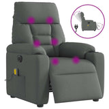 Fauteuil inclinable de massage électrique gris foncé tissu