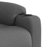 Fauteuil inclinable de massage électrique gris foncé tissu