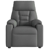 Fauteuil inclinable de massage électrique gris foncé tissu