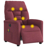 Fauteuil de massage inclinable électrique Rouge bordeaux Tissu