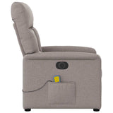 Fauteuil de massage inclinable électrique Taupe Tissu