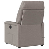 Fauteuil de massage inclinable électrique Taupe Tissu