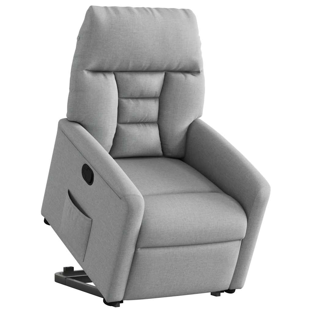 Fauteuil inclinable Gris clair Tissu