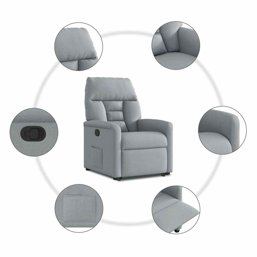 Fauteuil inclinable Gris clair Tissu