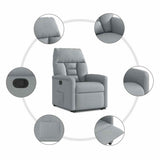 Fauteuil inclinable Gris clair Tissu
