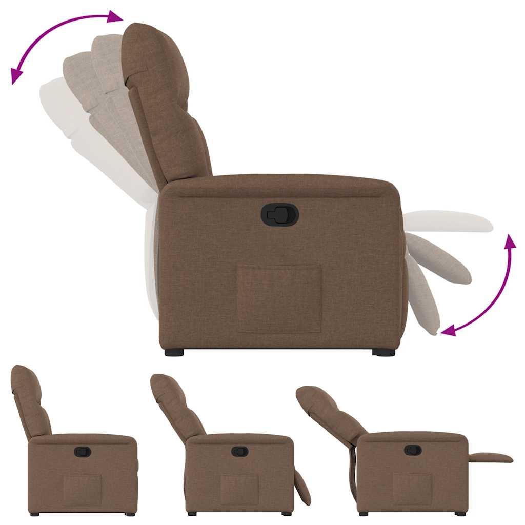 Fauteuil inclinable Marron Tissu
