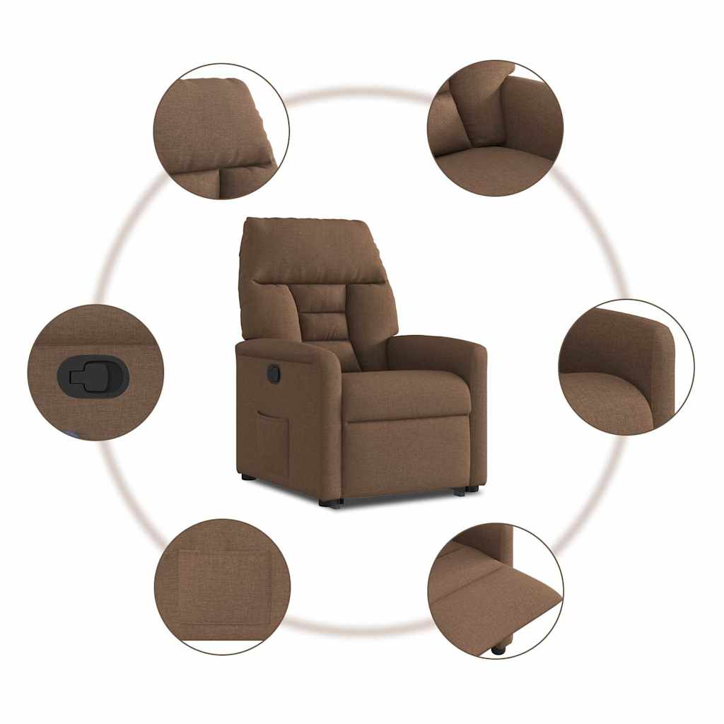 Fauteuil inclinable Marron Tissu