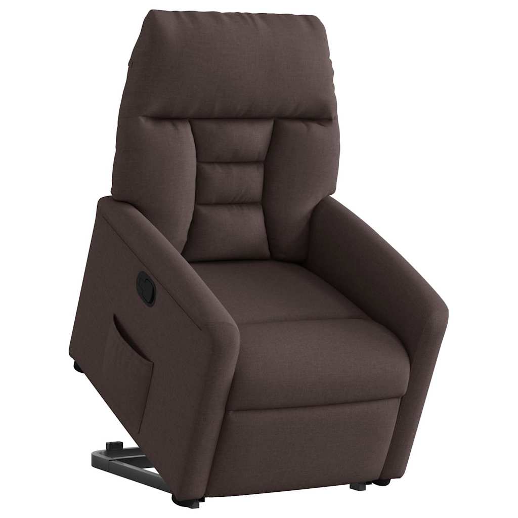 Fauteuil inclinable marron foncé tissu