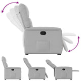 Fauteuil inclinable gris nuage tissu
