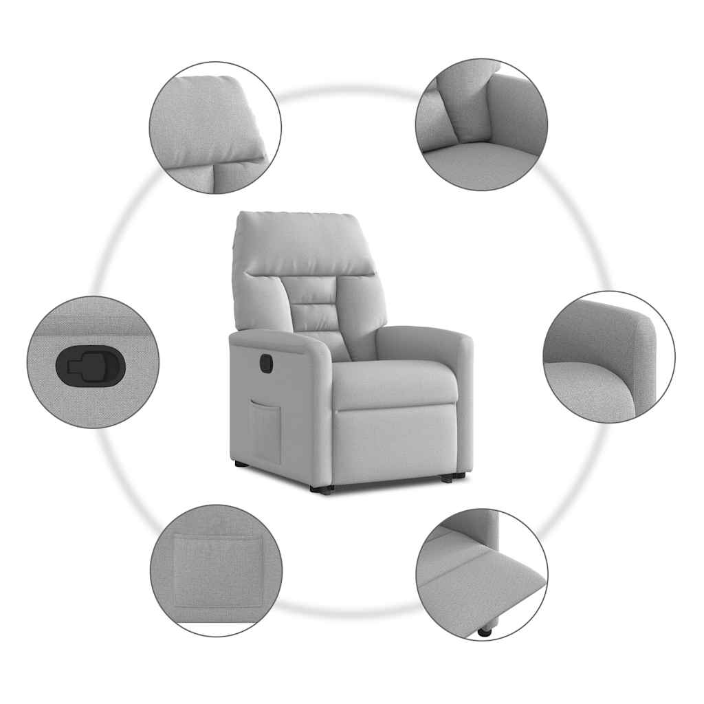 Fauteuil inclinable gris nuage tissu