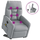 Fauteuil de massage inclinable Gris clair Tissu