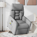 Fauteuil de massage inclinable Gris clair Tissu