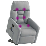 Fauteuil de massage inclinable Gris clair Tissu