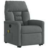 Fauteuil de massage inclinable Gris foncé Tissu