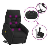 Fauteuil de massage inclinable Noir Tissu