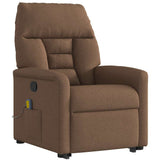 Fauteuil de massage inclinable Marron Tissu