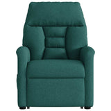 Fauteuil inclinable de massage Vert foncé Tissu