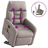 Fauteuil inclinable de massage Taupe Tissu