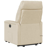 Fauteuil inclinable de massage Crème Tissu