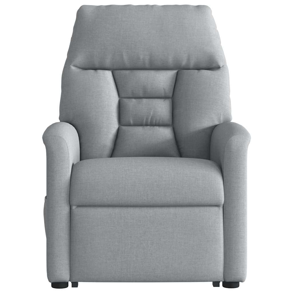 Fauteuil inclinable électrique gris clair tissu
