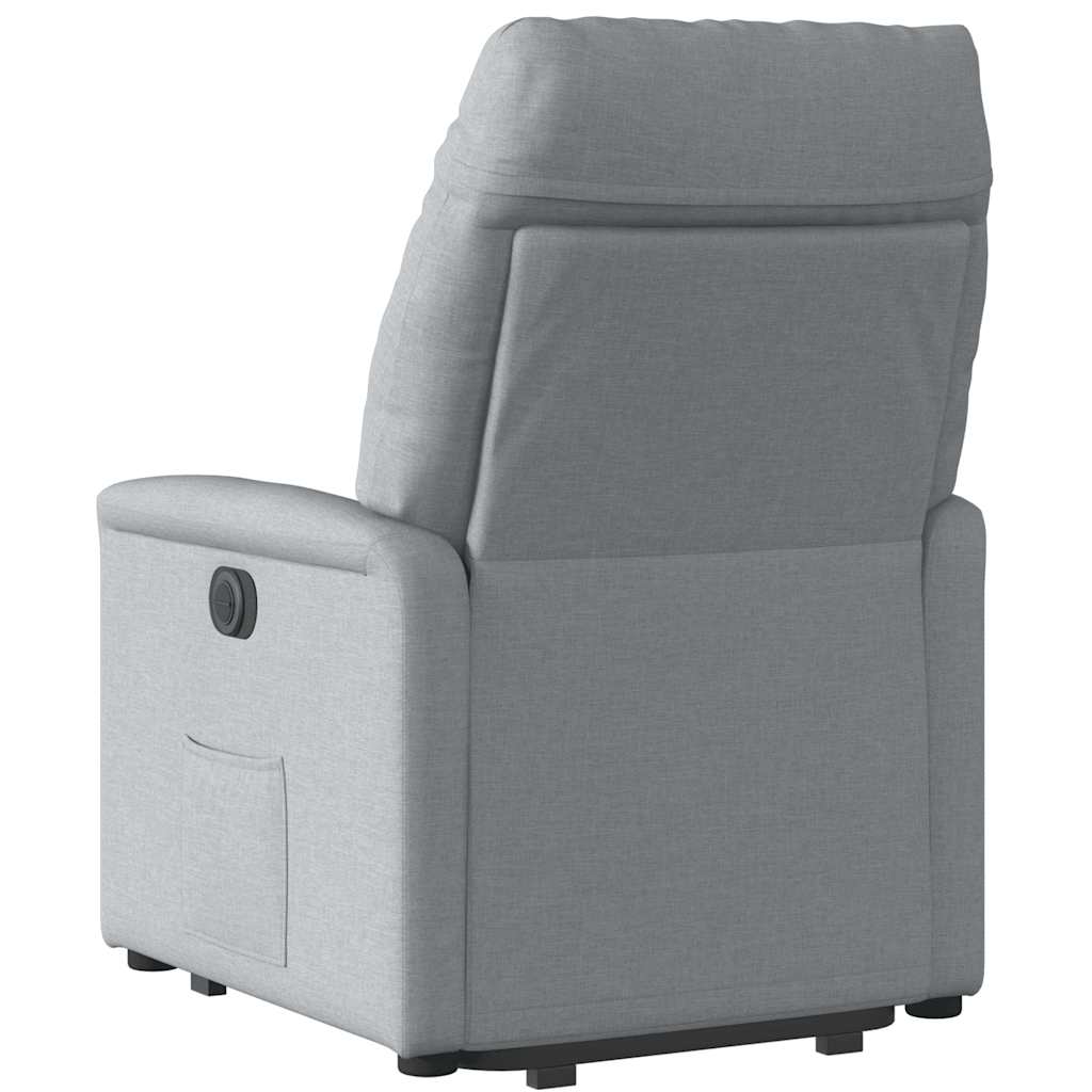 Fauteuil inclinable électrique gris clair tissu