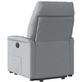 Fauteuil inclinable électrique gris clair tissu