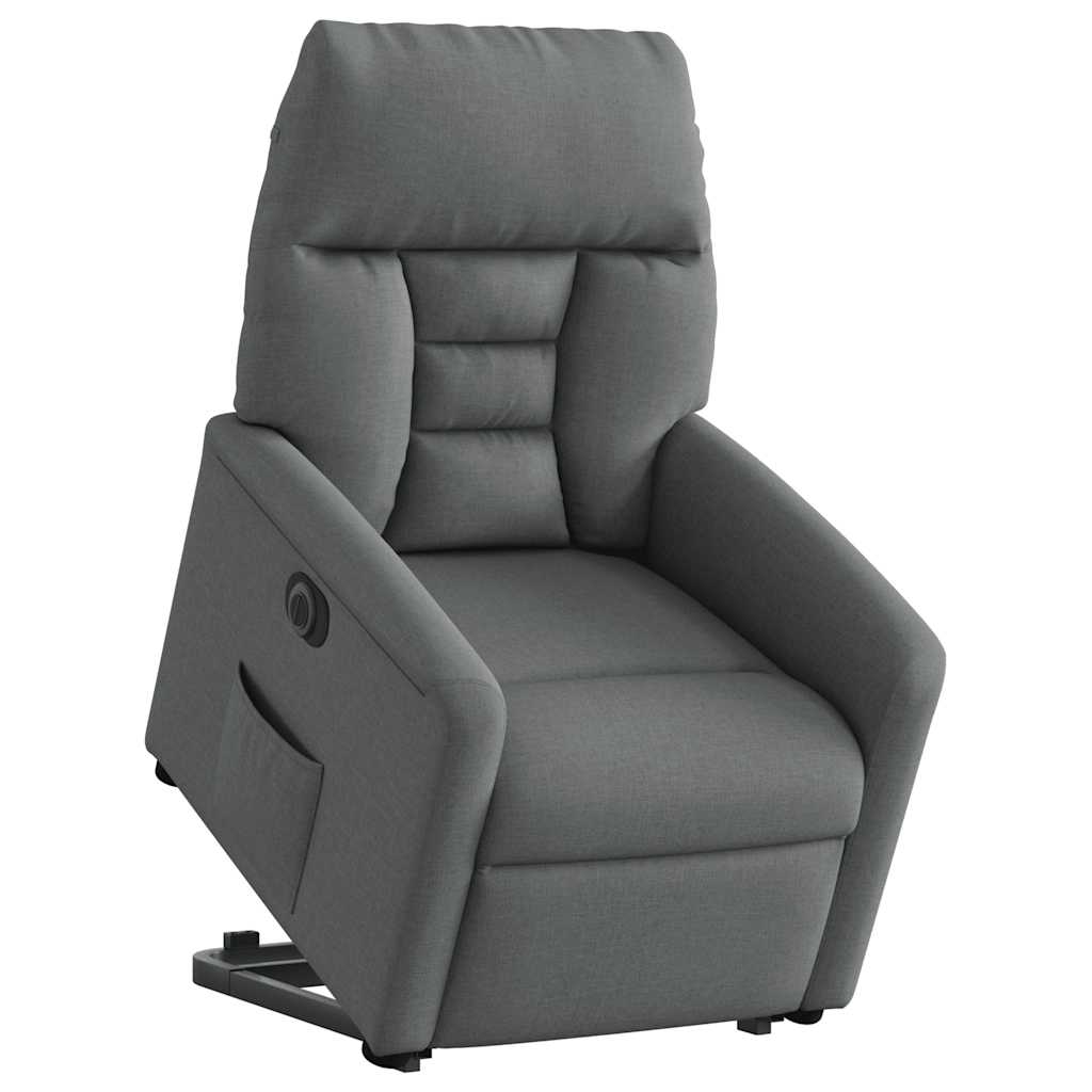Fauteuil inclinable électrique gris foncé tissu
