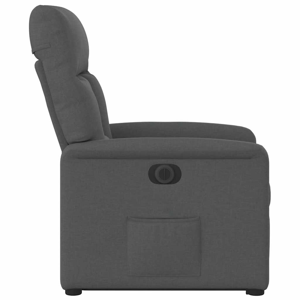 Fauteuil inclinable électrique gris foncé tissu