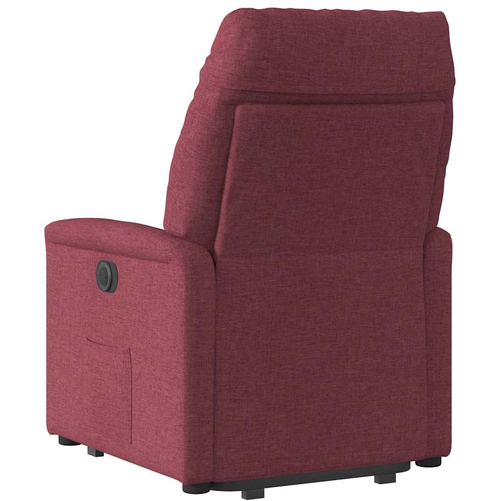 Fauteuil inclinable électrique rouge bordeaux tissu