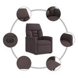 Fauteuil inclinable électrique marron foncé tissu