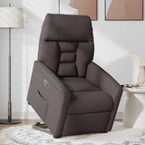 Fauteuil inclinable électrique marron foncé tissu