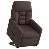 Fauteuil inclinable électrique marron foncé tissu