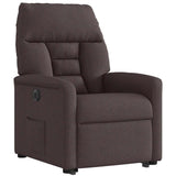 Fauteuil inclinable électrique marron foncé tissu