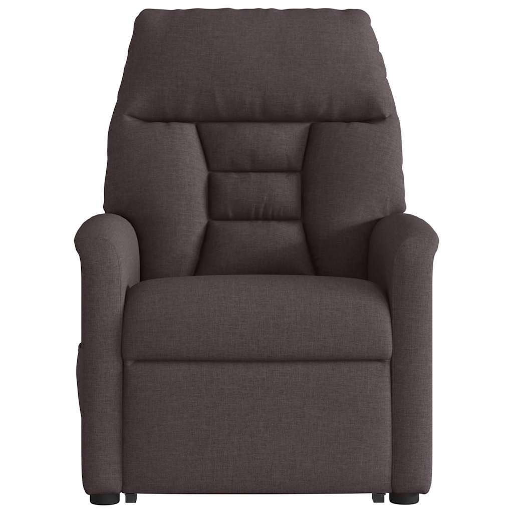 Fauteuil inclinable électrique marron foncé tissu