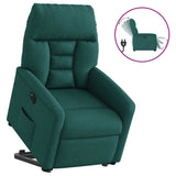 Fauteuil inclinable électrique vert foncé tissu