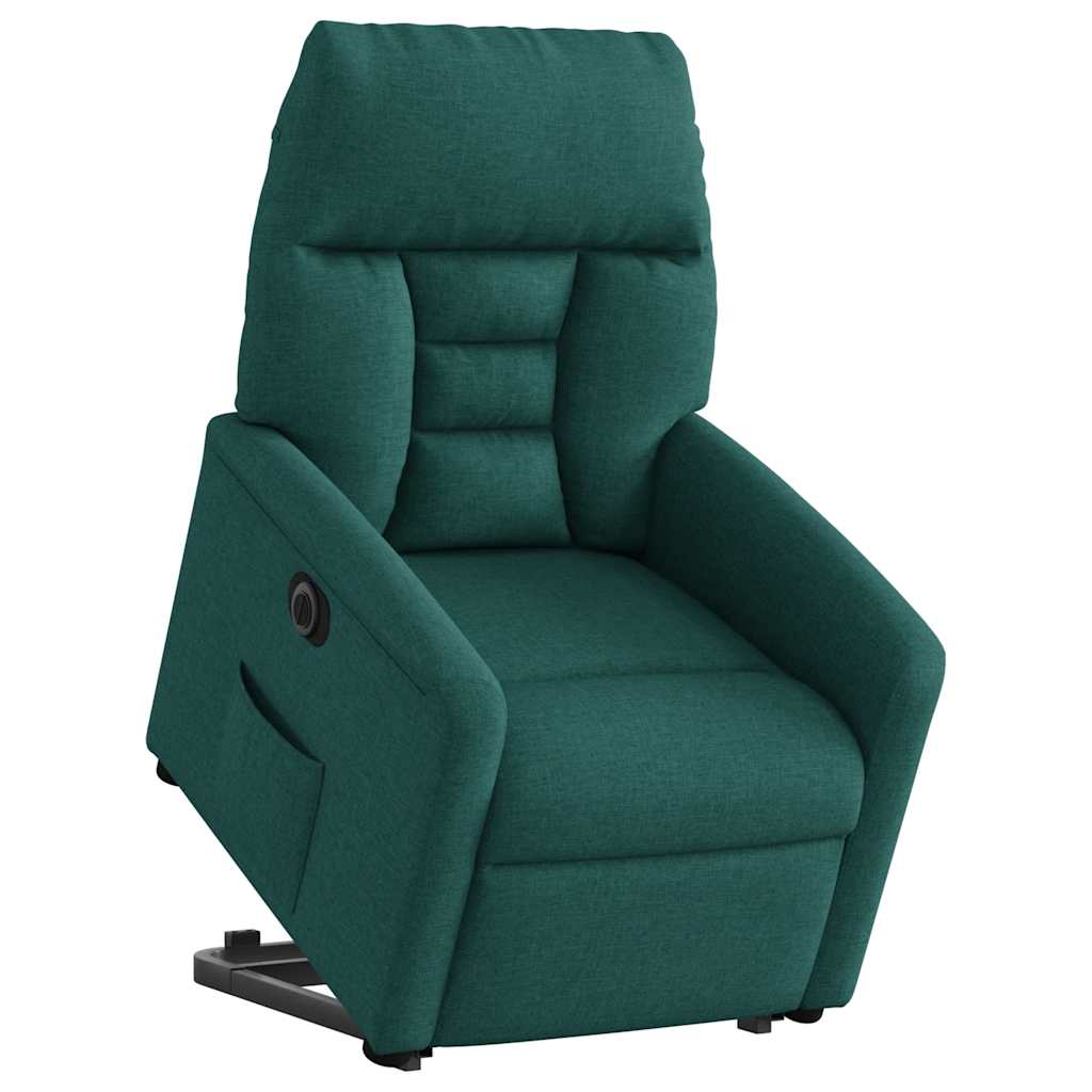 Fauteuil inclinable électrique vert foncé tissu