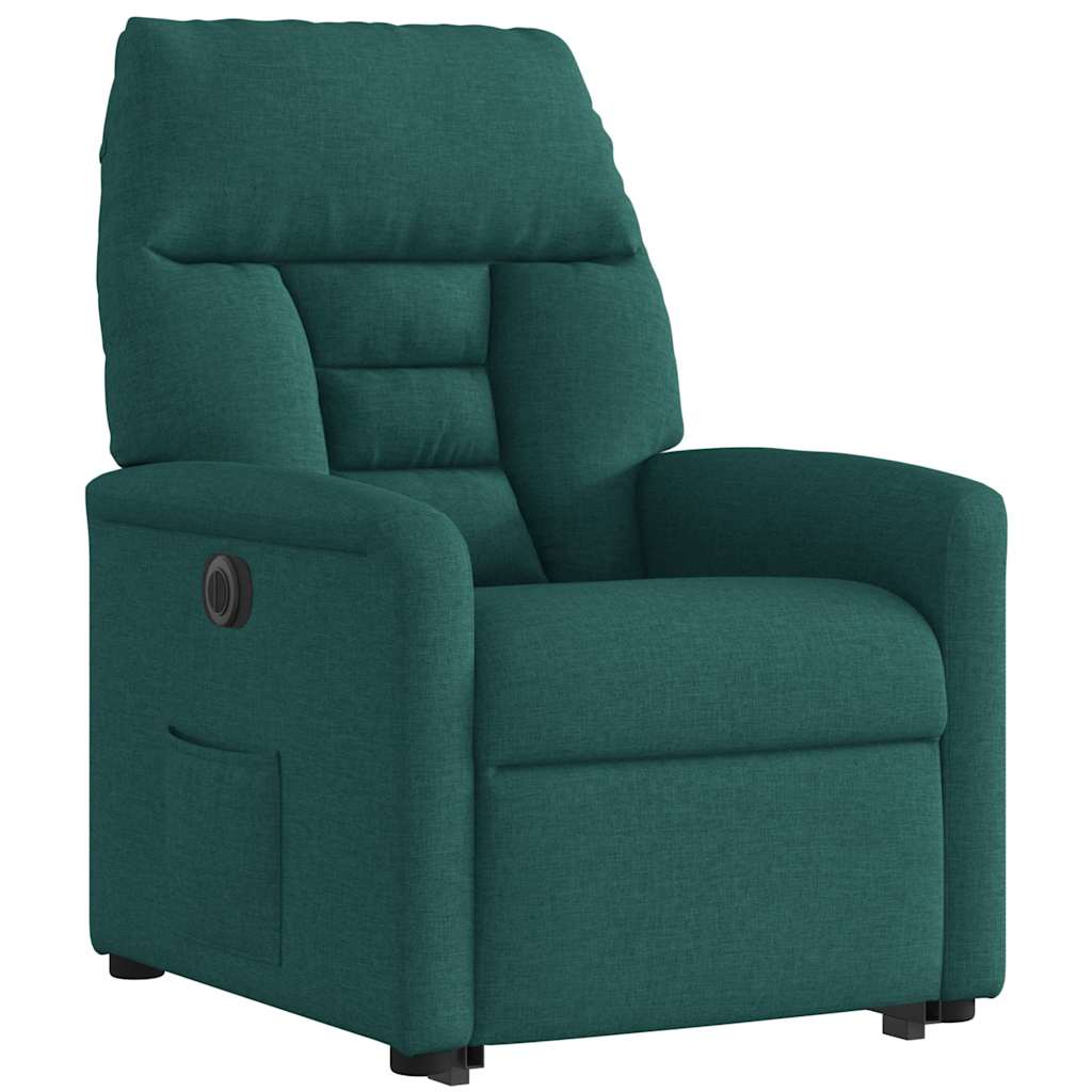 Fauteuil inclinable électrique vert foncé tissu