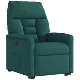 Fauteuil inclinable électrique vert foncé tissu