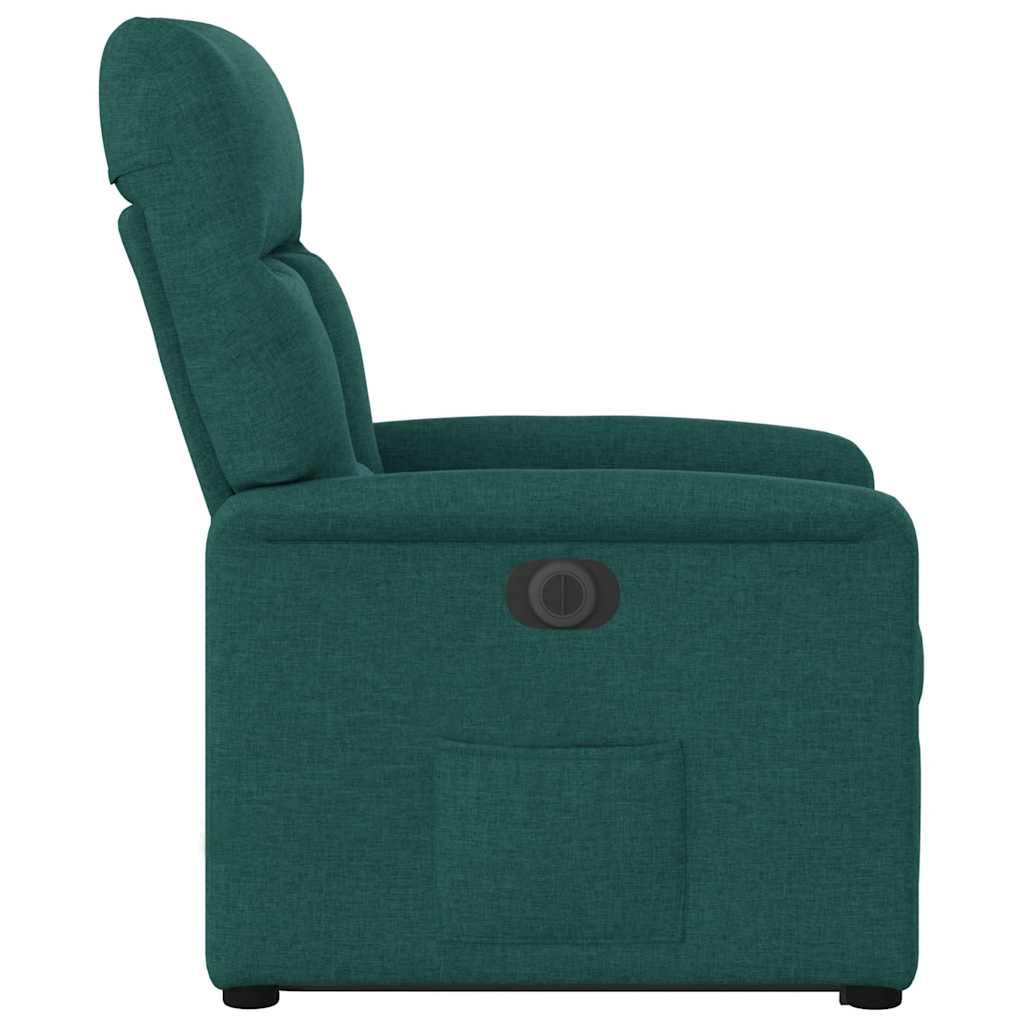 Fauteuil inclinable électrique vert foncé tissu