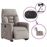 Fauteuil inclinable électrique taupe tissu