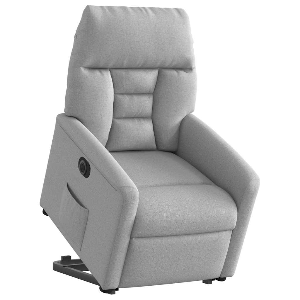 Fauteuil inclinable électrique gris nuage tissu
