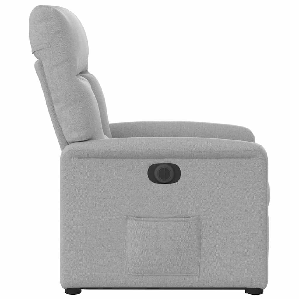 Fauteuil inclinable électrique gris nuage tissu