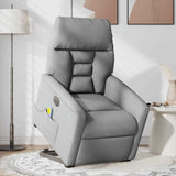 Fauteuil inclinable de massage électrique Gris clair Tissu