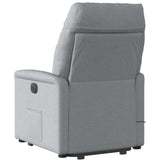 Fauteuil inclinable de massage électrique Gris clair Tissu