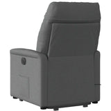 Fauteuil inclinable de massage électrique Gris foncé Tissu