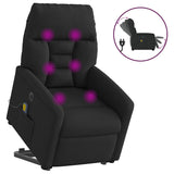 Fauteuil inclinable de massage électrique Noir Tissu